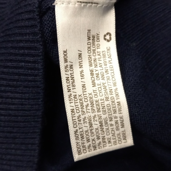 MERONA COLOR BLOCK LONG SLEEVE V NECK SWEATER - Picture 4 of 9